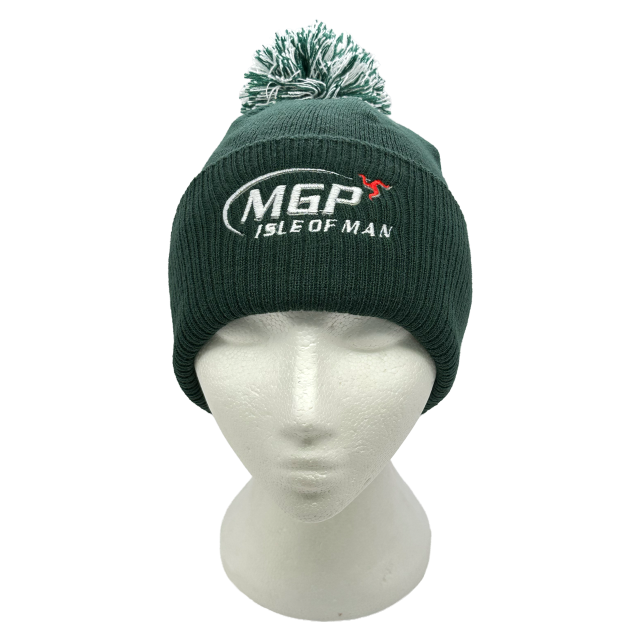 MANX GRAND PRIX - GREEN BOBBLE HAT 24MGP-GB